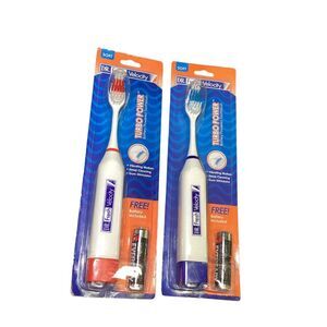 2 Packs Dr. Fresh‎ TURBO POWER Battery Operated Toothbrush NEW